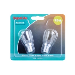 SupaLite 15W Oven Lamps For Upto 300 Degrees T22-E14 Base
