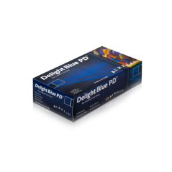 Aurelia Vinyl Powdered Disposable Blue Gloves