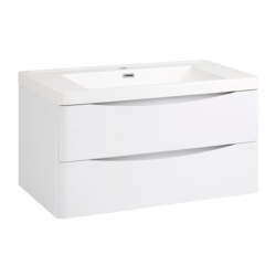 SP Ocata Gloss White Wall Hung Drawer Basin Unit