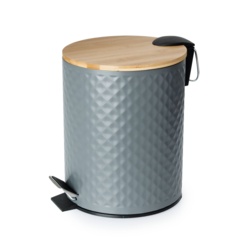 Blue Canyon Pedal Bin With Bamboo Lid