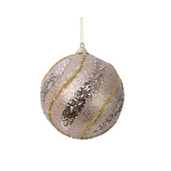 Kaemingk Glitter Swirl Bauble 10cm