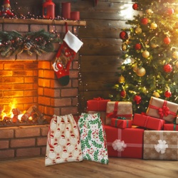 Premier Santa Burlap Gift Bag