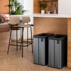 Curver Verto Recycle Bin Metallic Grey