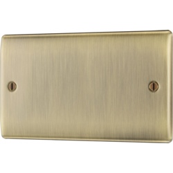 BG Antique Brass Double Blank Plate
