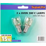 SupaLite Oven Lamps 300�C - Blister Pack of 2