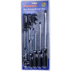 SupaTool Screwdriver Set, Black Handle