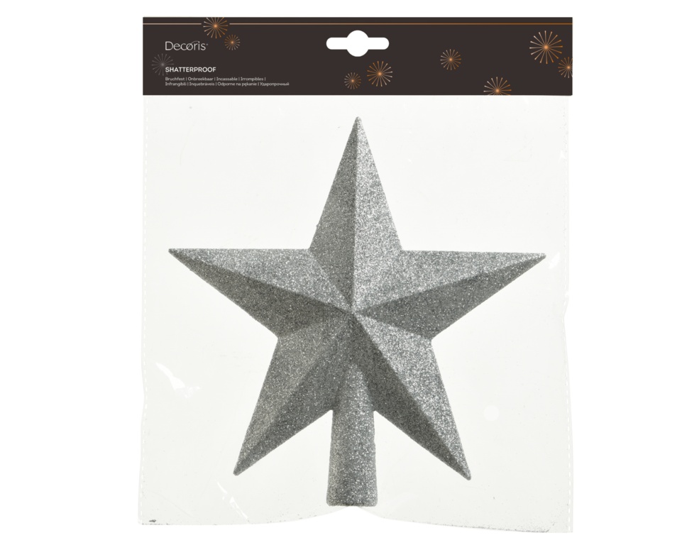 Kaemingk Shatterproof Tree Top Star Silver