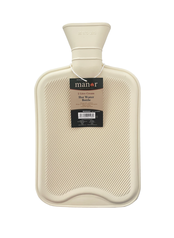 Manor 2L Hot Water Bottle Cream