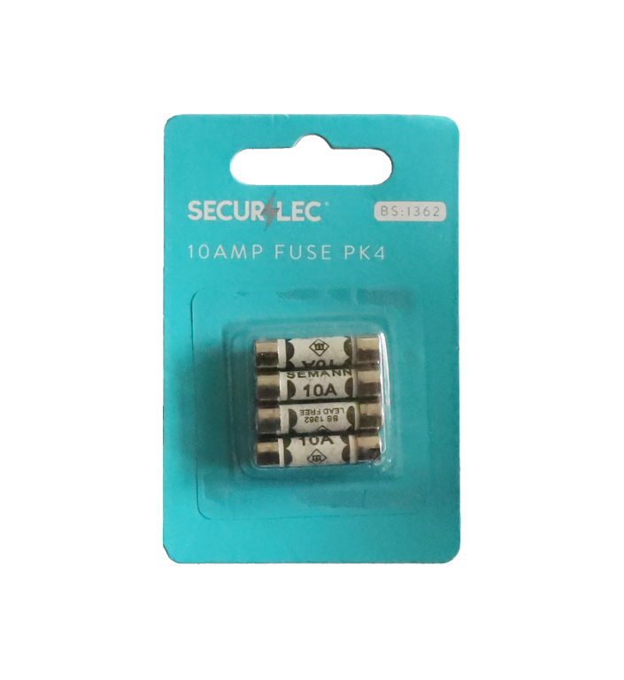 Securlec 10A BS1362 Fuses Blister Pack Pack 4