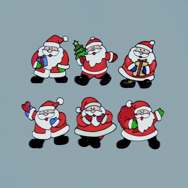 Premier Santa Window Stickers 15cm