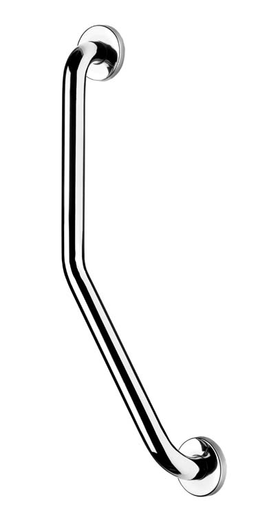 Croydex Angled Grab Bar with Concealed Fixing - 60cm - Stainless Steel