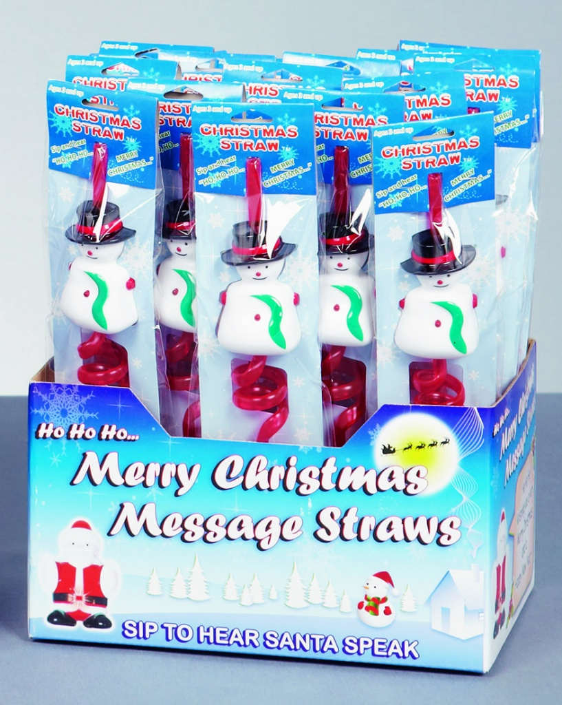 Premier Speaking Snowman Straw 25cm