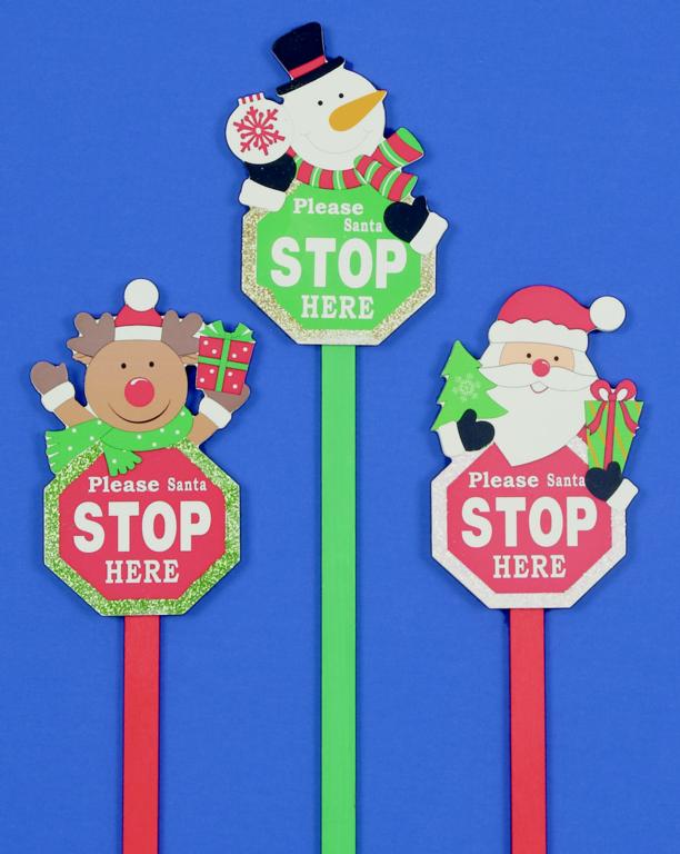 Premier Christmas Wooden Garden Stake 49cm
