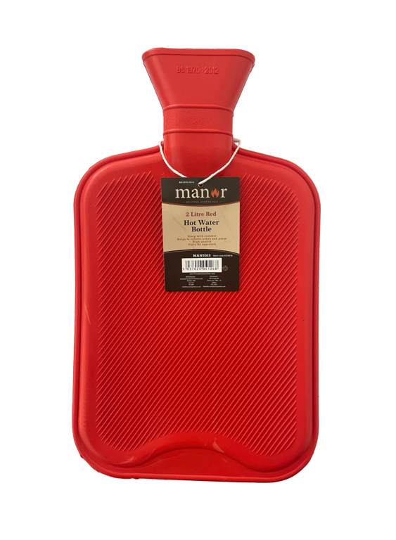 Manor 2L Hot Water Bottle Red