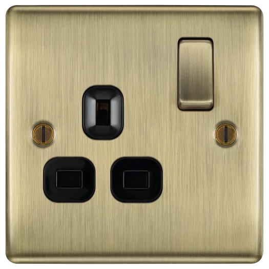 BG 1 Gang Socket Antique Brass