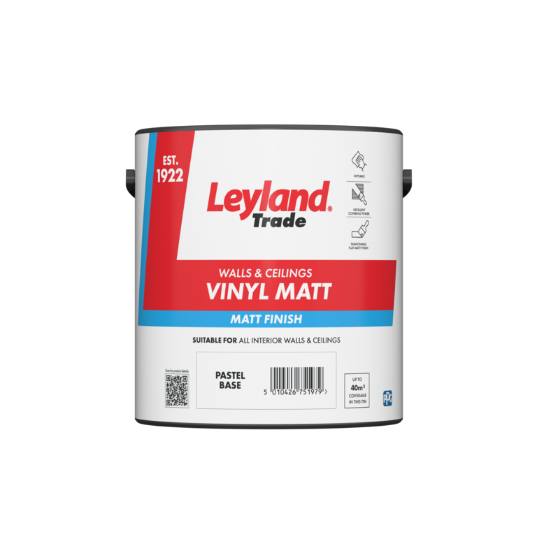 Leyland Trade Vinyl Matt 2.5L Brilliant White