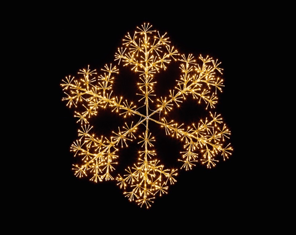 Premier Gold Starburst Snowflake 1.2m Warm White