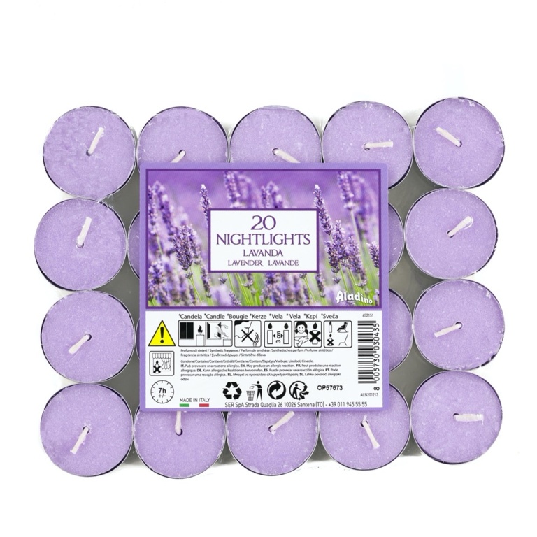 Aladino 7 Hour Nightlights Pack 20 - Lavender