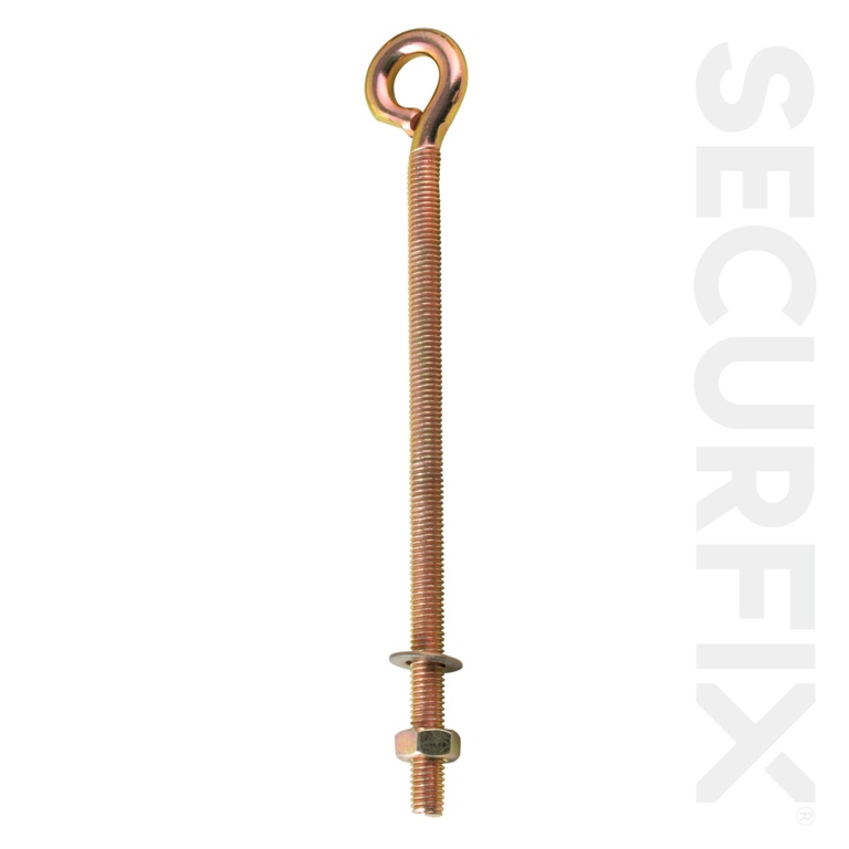 Securfix Eye Bolt Zinc Plated M8X150mm 5 Pack