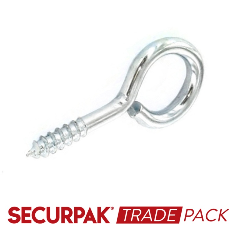 Securpak Screw Eye Zinc Plated 65mmx14 20 Pack