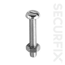 Securfix Pan Head Mach.Screw Zinc Plated M4X25 100 Pack