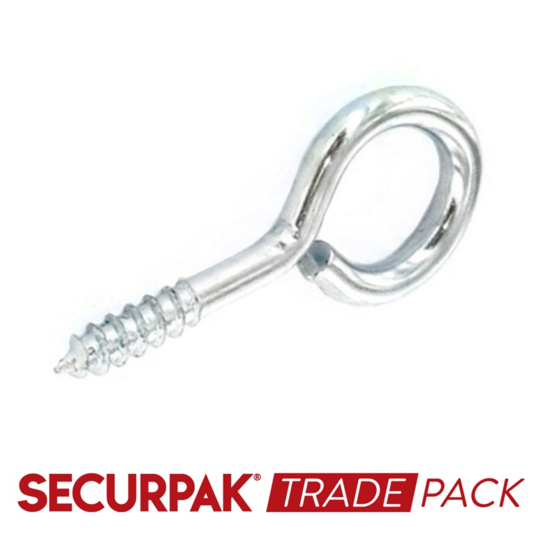 Securpak Screw Eye Zinc Plated 30mmx6 100 Pack