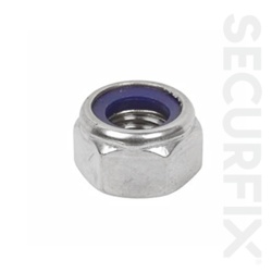 Securfix Nylon Locking Nut Zinc Plated M4 100 Pack
