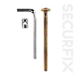Securfix Furniture Bolt M6X50mm Single