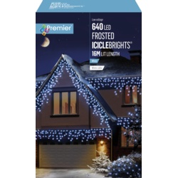 Premier Multi Action 640 LED Frosted Cap Icicles