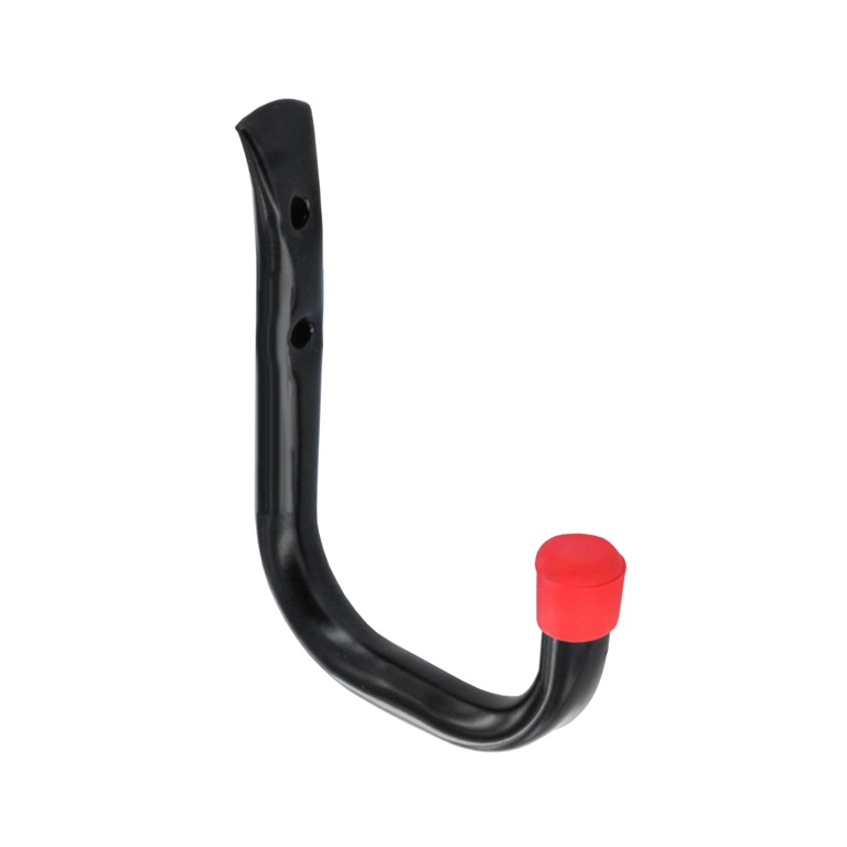 Securit Single Tubular Hook Black 80mm