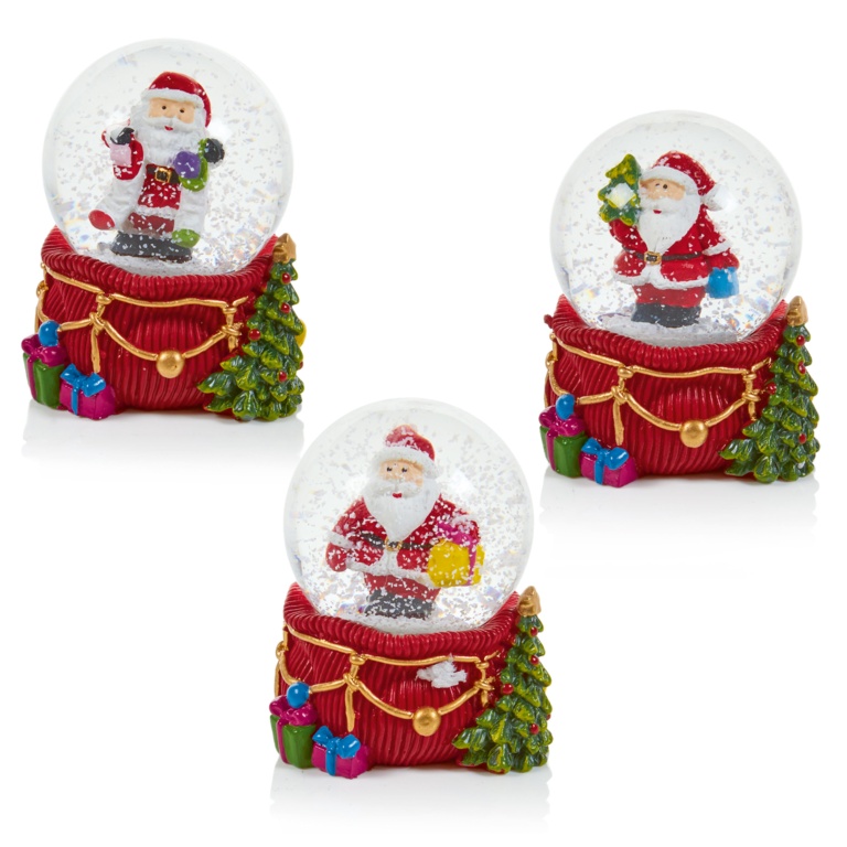 Premier Santa With Sack Waterglobe 45mm Assorted