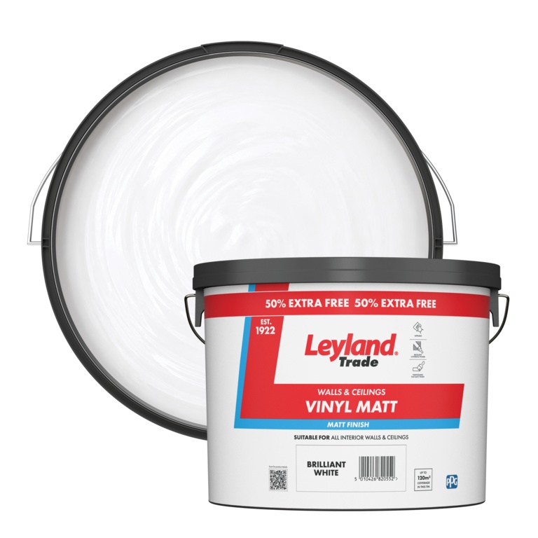 Leyland Trade Vinyl Matt 7.5L Brilliant White