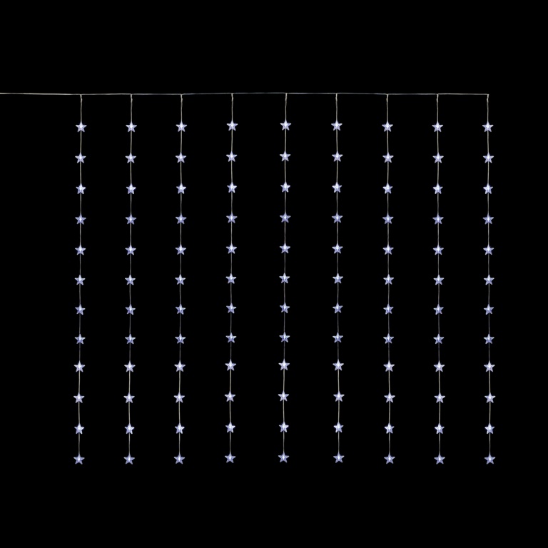 Premier FlexiBrights Star Curtain 108 LED 1.2m White