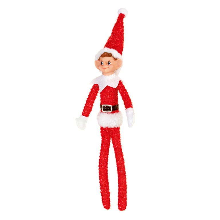 Premier Red Plush Elf Hanging Decoration 40cm