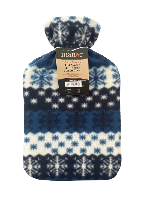 Manor Hot Water Bottle Fleece Cover 2L