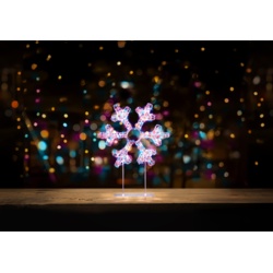 Premier White/Multi Table Top Snowflake 720 LEDs