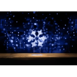 Premier Silver Table Top Snowflake 720 LEDs