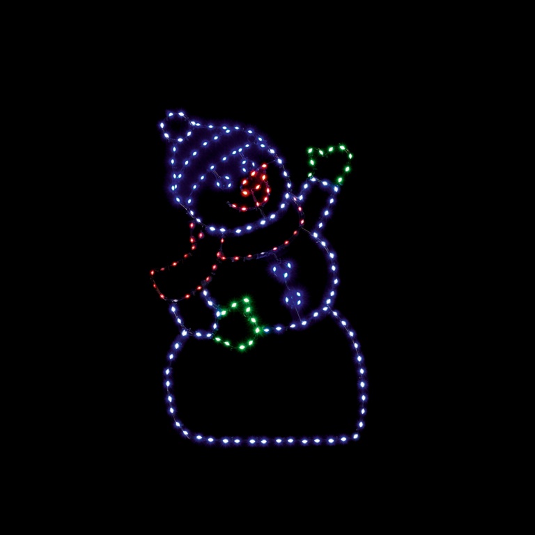 Premier Twinkling FlexiBrights Snowman 187 LEDs 60 x 38