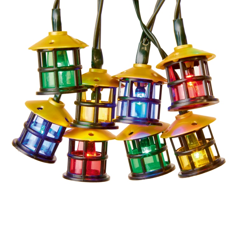 Premier Retro Light Set With Lantern Cap & Timer 80 LED