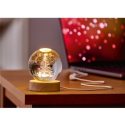 Premier Lit 3D Etched Glass Ball Assorted