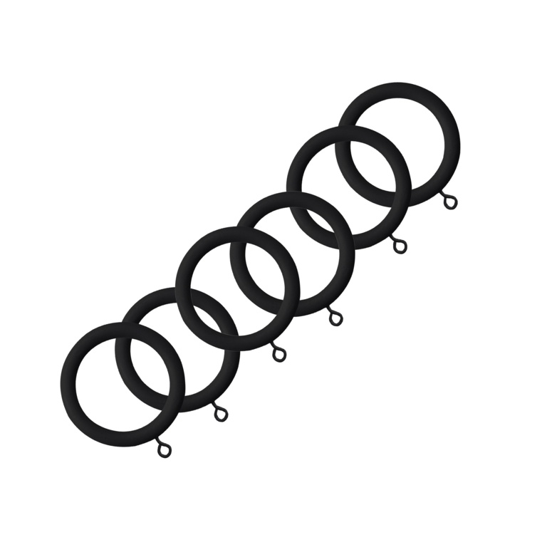 Jones Interiors Shore Wood Rings Black Pack 6