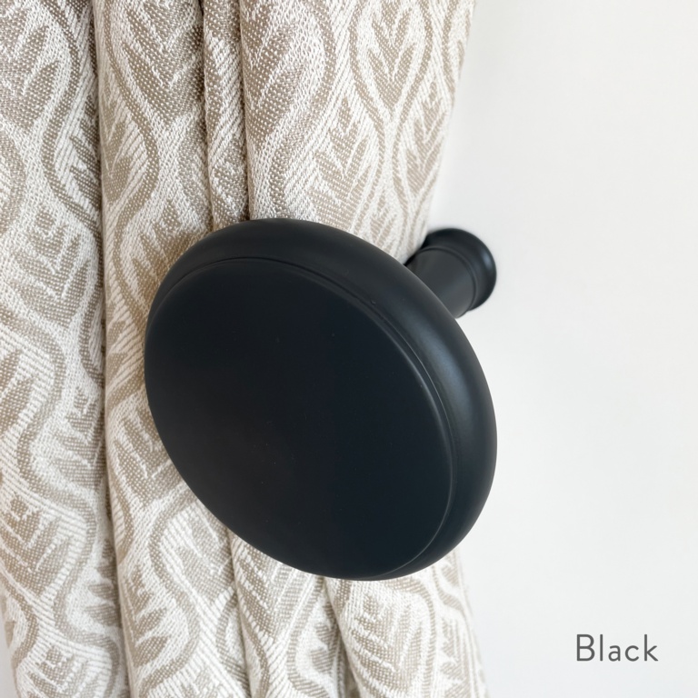 Jones Interiors Shore Wood Holdback Black Pair