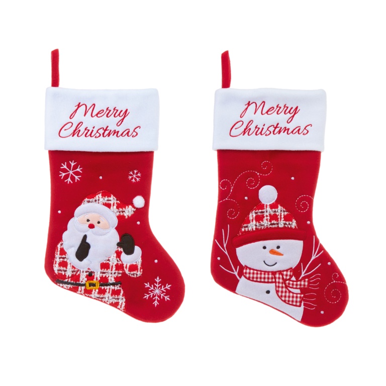 Premier Red White Christmas Character Stocking 45cm