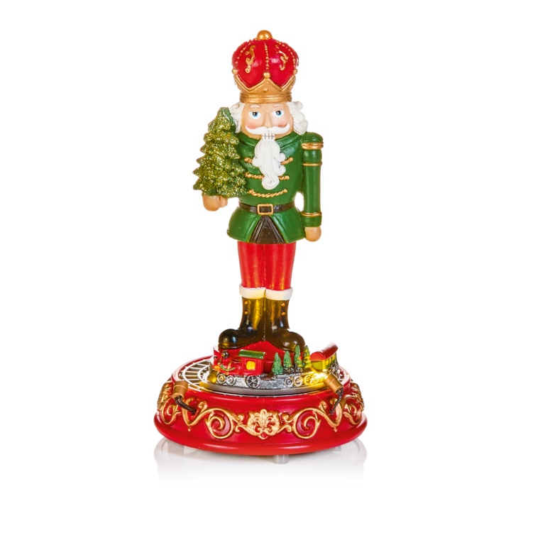 Premier Battery Operated Lit Animated Nutcracker 20.5cm