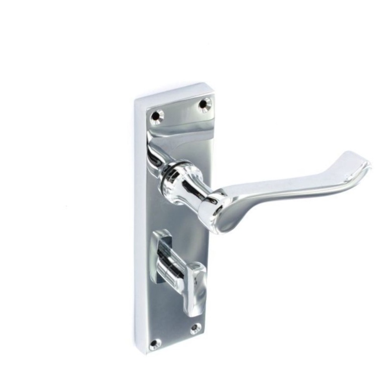 Securit Scroll Chrome Bathroom Handles 155mm