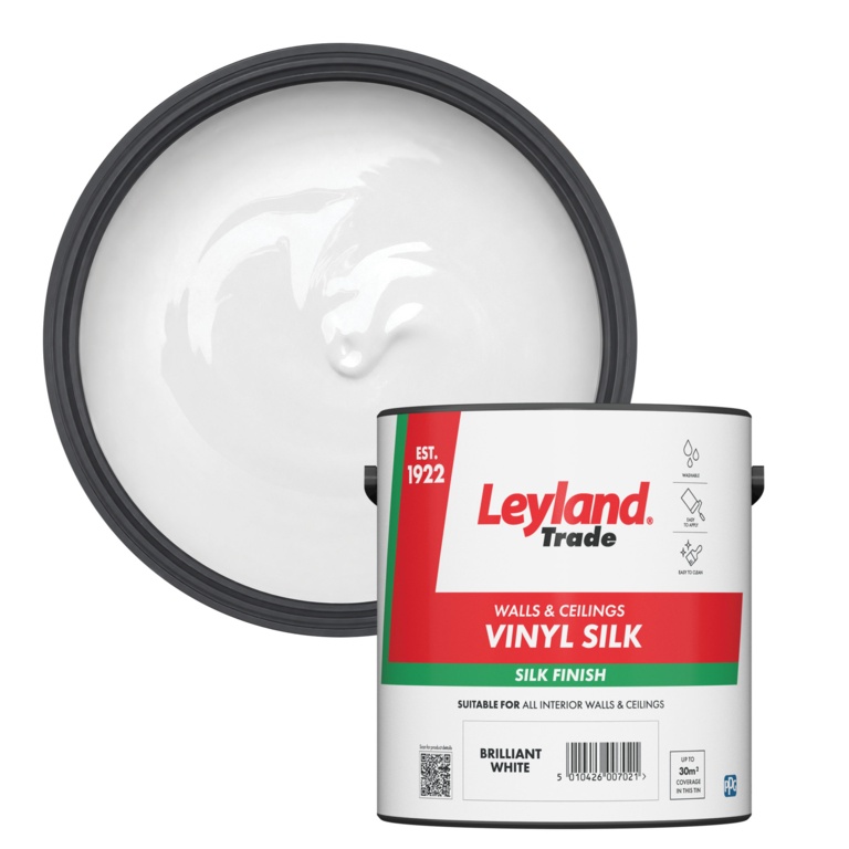 Leyland Trade Vinyl Silk 2.5L Brilliant White