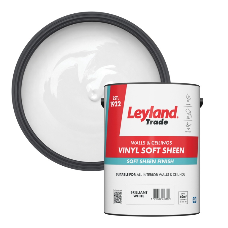 Leyland Trade Vinyl Soft Sheen 5L Brilliant White