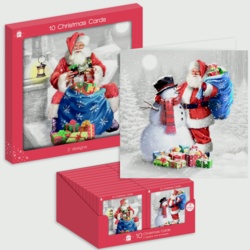 Giftmaker Traditional Outdoor Santa Christmas Cards
