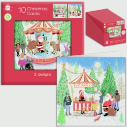Giftmaker Whimsical Scene Square Christmas Cards