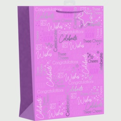 Giftmaker Pink Text Gift Bag
